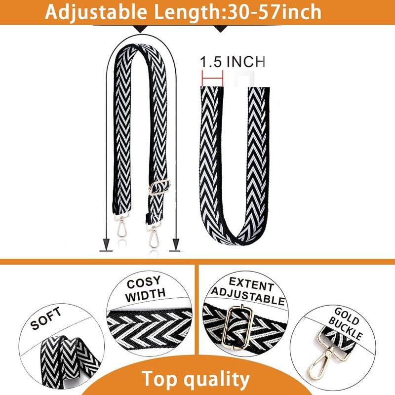 S-Jacorry Purse Strap Replacement Crossbody Wide Shoulder Strap Adjustable Canvas Straps Handbag Strap Replacement Belts - Image 5